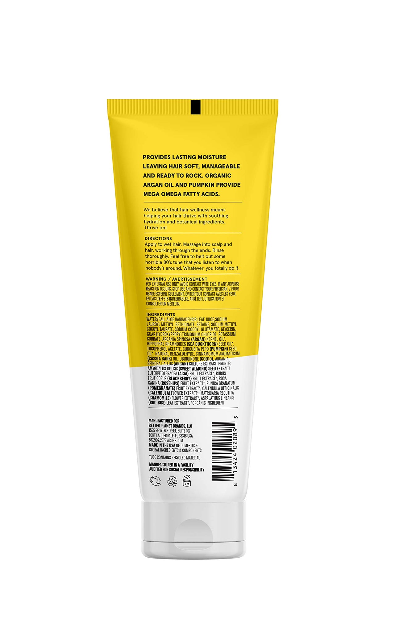 Acure Ultra Hydrating Shampoo â€“ Deep Moisture & Nourishing Formula for Dry, Dehydrated Hair, Restores Hydration, Vegan, Sulfate & Paraben-Free, 8 Fl Oz