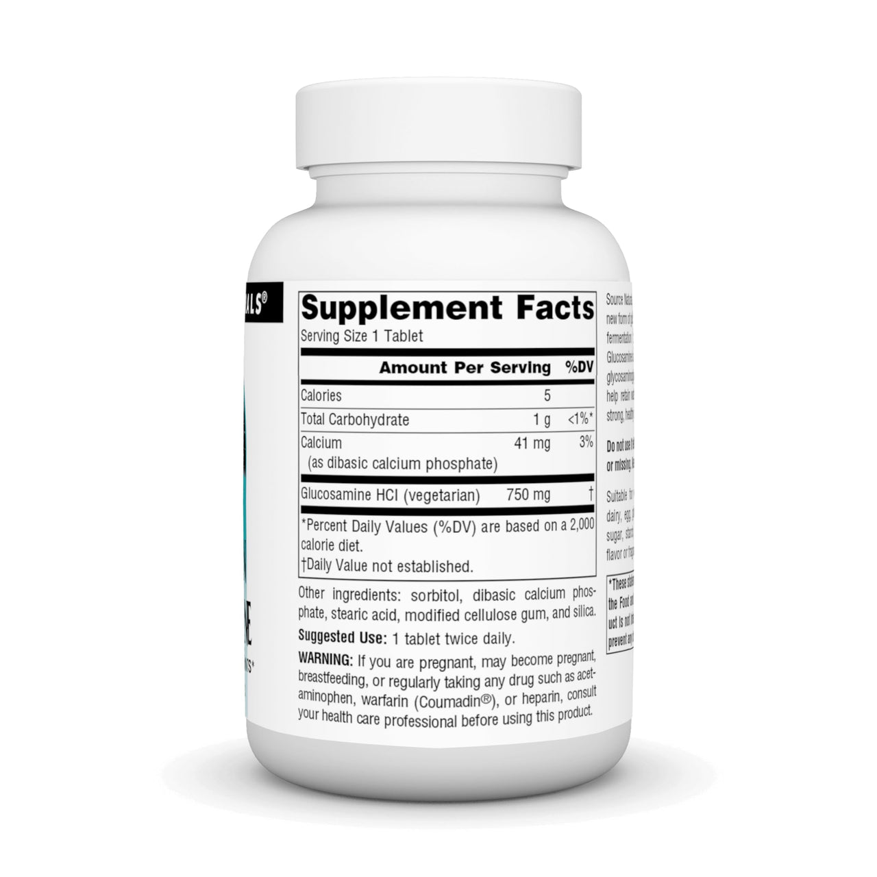 Source Naturals Vegetarian Glucosamine, Promotes Healthy Joints*, 750 mg - 60 Tablets