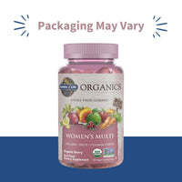 Thumbnail for Garden of Life Organics Women's Gummy Vitamins - Berry - Certified Organic, Non-GMO, Vegan, Kosher Complete Multi - Methyl B12, C & D3 - Gluten, Soy & Dairy Free, 120 Real Fruit Gummies