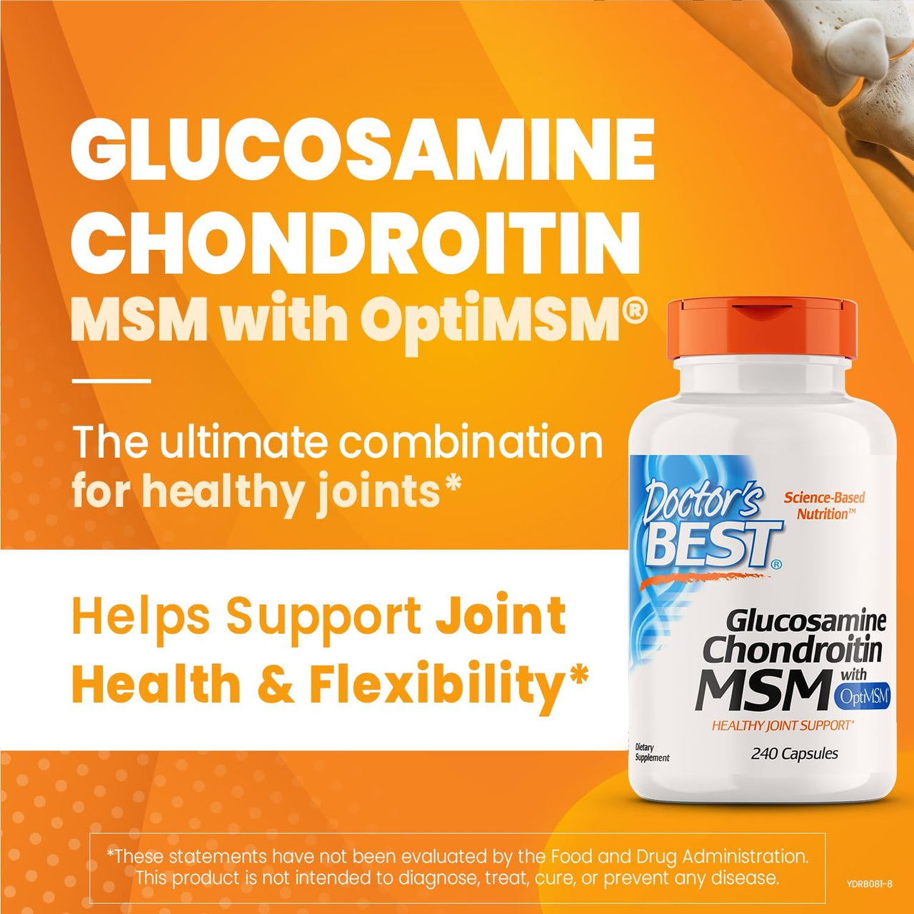 Doctor's Best Glucosamine Chondroitin Msm with OptiMSM Capsules