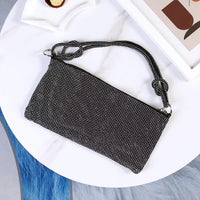 Thumbnail for Covelin Womens Fashion Shiny Diamond Handbag Tote Shoulder Evening Bag Black