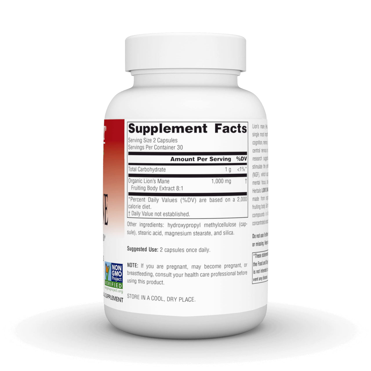 Planetary Herbals Lion's Mane, for Memory, Focus, and Mood*, 1,000 mg - 60 Vegan Capsules