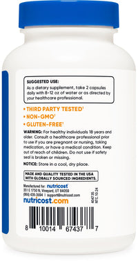 Thumbnail for Nutricost Strontium Capsules 750mg, 120 Capsules - Vegetarian, Non-GMO, Gluten Free