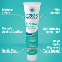 Thumbnail for CloSYS Fluoride Toothpaste, 7 Ounce (Pack of 2) Gentle Mint, Whitening, Enamel Protection, Sulfate Free