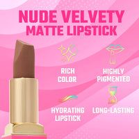 Thumbnail for Juvia's Place The Nude Velvety Matte Lipstick Toffee - Nude Velvety Long-lasting Rich-Color Lip Makeup, Creamy Lipstick with Matte Finish, Beauty & Lip Products