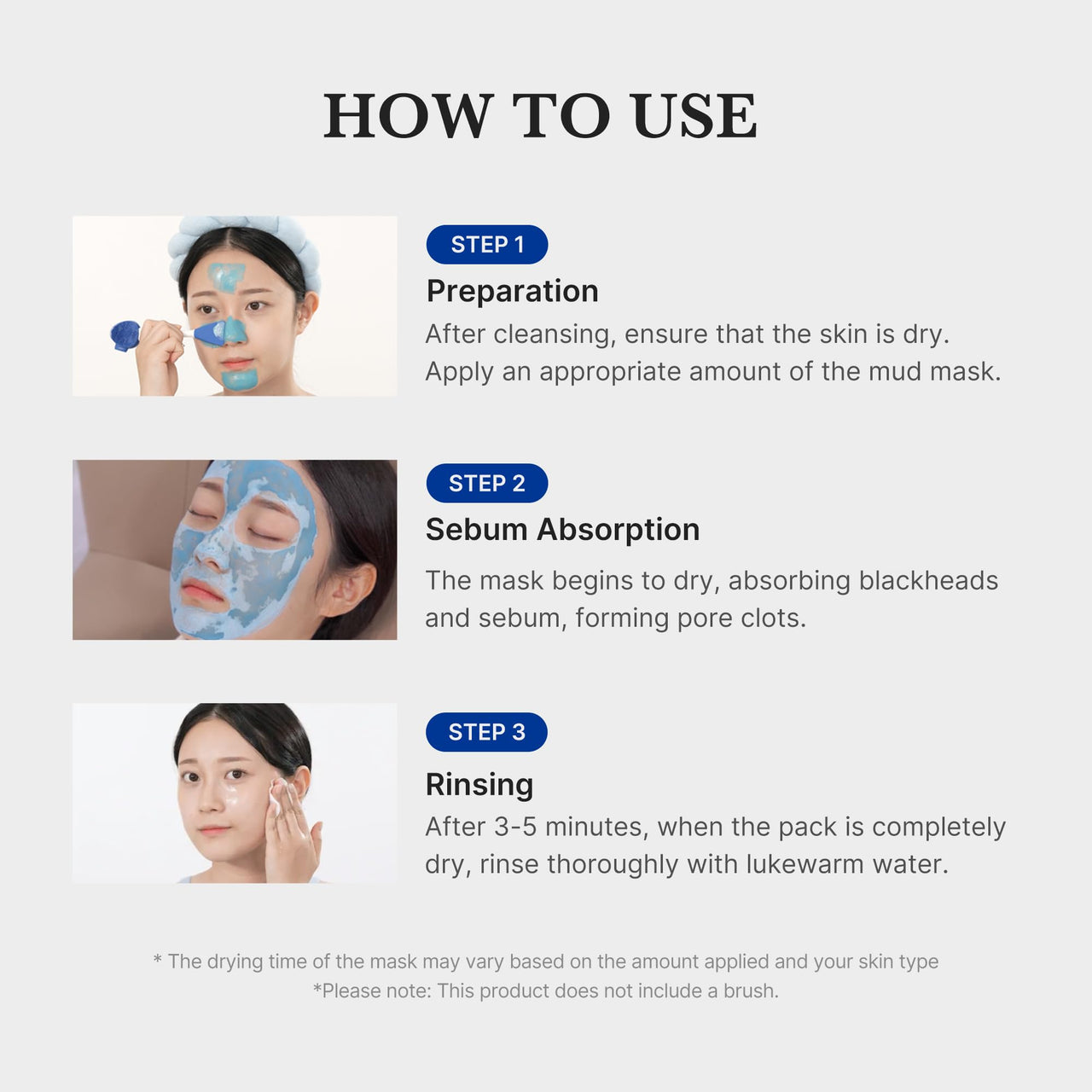 medicube Zero Pore Blackhead Mud Facial Mask - Skin Cooling & Pore Tightening - 3 Minute Quick Dry Formula with AHA, BHA, PHA, and Pore-Purifying Clay - Korean Mud Mask 3.52 oz