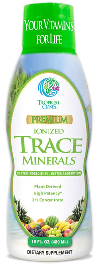 Thumbnail for Tropical Oasis - Premium Ionized Plant Based Trace Minerals Liquid Formula- 74 essential minerals in liquid form for up to 96% Absorption - 16 oz, 32 servings