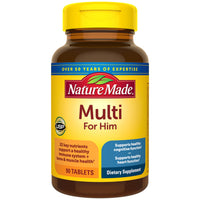 Thumbnail for Nature Made Multivitamin for Him, Mens Multivitamins with No Iron, Daily Nutritional Support, Nature Made Multi Mens Vitamins & Minerals, 90 Tablets, 90 Day Supply