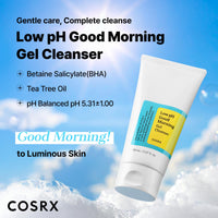 Thumbnail for COSRX Low pH Good Morning Gel Face Cleanser, 5.07 fl oz, BHA Face Wash, Daily Mild Face Cleanser for Sensitive Skin, PH Balancing, Korean Skin Care, Korean Face Wash