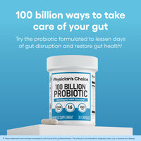 Thumbnail for Physician's CHOICE 100 Billion Advanced Probiotic - 16 Strains + Organic Prebiotics - Digestive & Gut Health - Supports Occasional Constipation, Diarrhea, Gas & Bloating - Probiotics for Women & Men