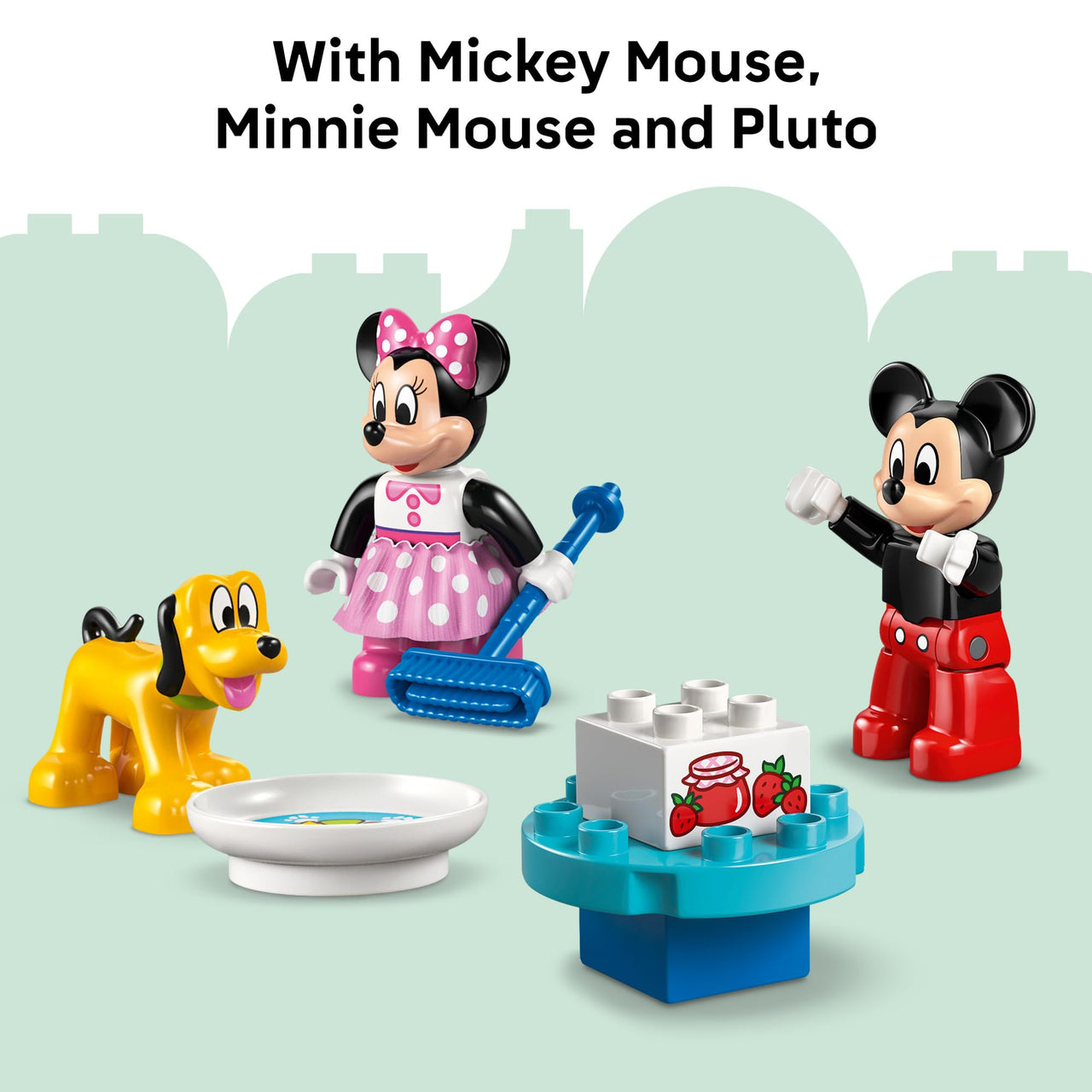 LEGO DUPLO Disney Mickey Mouse Clubhouse with Minnie & Pluto Building Toy - Fine Motor Skill Toy for Toddlers, Ages 2+ - Mickey Mouse Toy for Boys & Girls - Birthday Gift for Kids - 10465