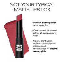 Thumbnail for MOB Beauty Soft Matte Lipstick M144 – Muted Rose | Weightless, One-Swipe Color Infused with Skincare | Vegan, Silicone-Free, Cruelty-Free Formula in a Biodegradable Capsule