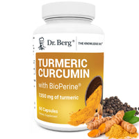 Thumbnail for Dr. Berg (Only 2 Per Day) Turmeric Supplement with Black Pepper (BioPerine) - 1350 mg Turmeric Curcumin Supplement with 95% Curcuminoids – Turmeric Curcumin with Black Pepper – 60 Turmeric Capsules