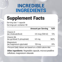 Thumbnail for Dr. Berg Magnesium Glycinate with Vitamin D & B6 for Stress Relief, Calm, Relaxation, & Good Sleep* - 120 mg Magnesium Bisglycinate Capsules - High Absorption Chelated Glycinate - 90 Cap
