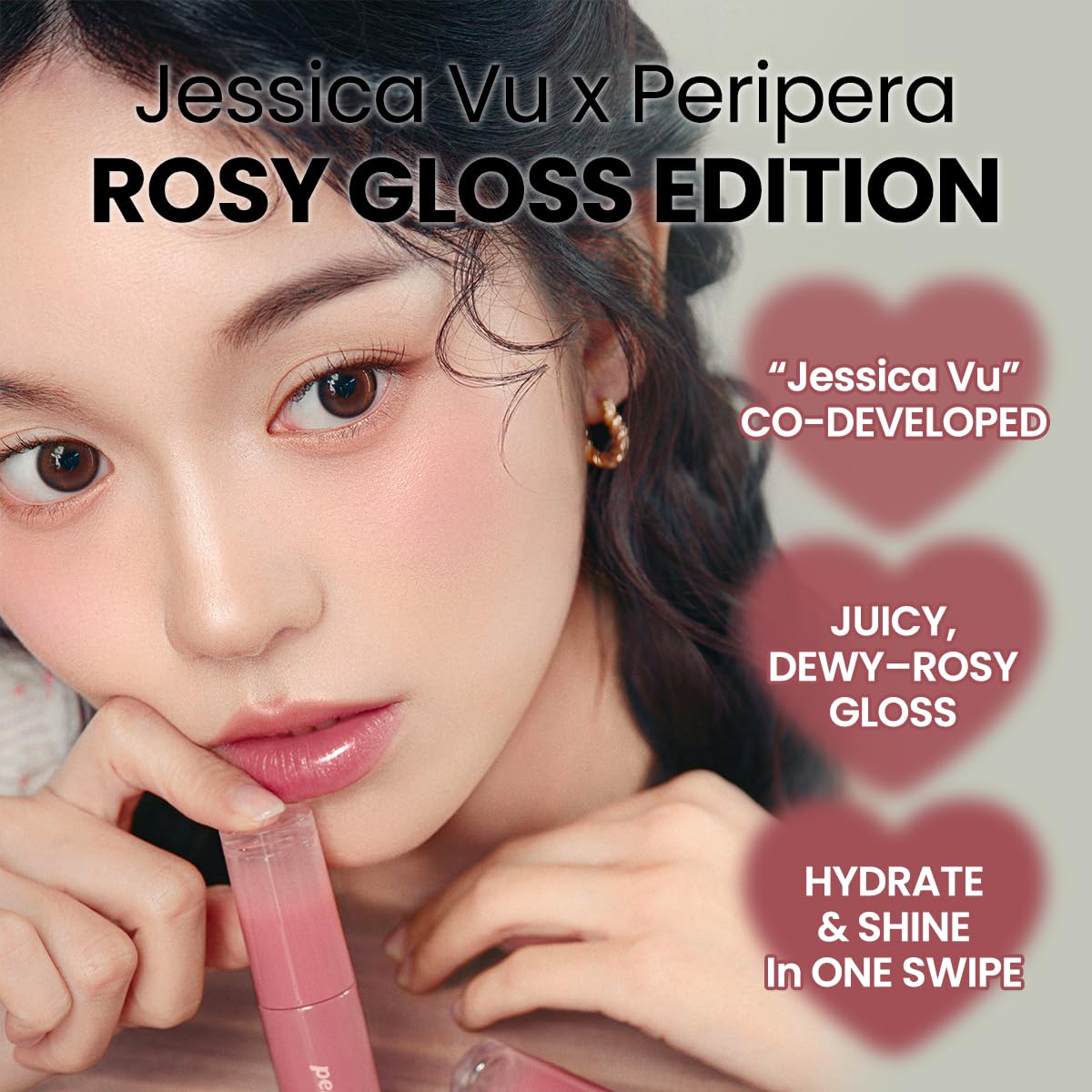 Peripera Ink Mood Glowy Tint | Lip-Plumping, Naturally Moisturizing, Lightweight, Glow-Boosting, Long-Lasting, Comfortable, Non-Sticky, Mask Friendly, No White Film (033 ROSY WISH)