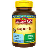 Thumbnail for Nature Made Super B Complex Vitamins for Women and Men, Dietary Supplement for Energy Metabolism Support, Super Vitamin B Complex, 160 Softgels, 160 Day Supply