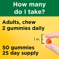 Thumbnail for Nature Made Vitamin D3 K2 Gummies, Vitamin D 5000 IU Per Serving for Bone, Teeth, Muscle and Immune Support, 50 Gummy Vitamins, 25 Day Supply