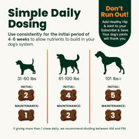 Thumbnail for VetriScience Ultimate Strength Healthy Hip & Joint Chews, GlycoFlex Glucosamine, Chondroitin and Green-Lipped Mussel Joint Support Supplement for Dogs, Soothe Joint Discomfort, Duck, 60 Count