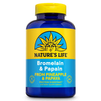 Thumbnail for Nature's Life Bromelain & Papain Proteolytic Enzyme Supplement for Men & Women - From Pineapple & Papaya, Digestive Health Support Veg Caps, Bromelain 250 mg and Papain 250 mg - 250 Capsule CT