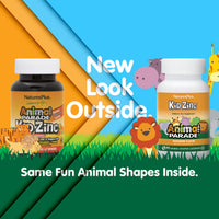 Thumbnail for NaturesPlus Animal Parade KidZinc, Tangerine Flavor - 90 Animal-Shaped Lozenges - Organically Chelated Zinc - Vegan, Gluten Free - 90 Servings