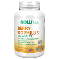 Thumbnail for NOW Foods Supplements, BerryDophilus™ with 2 Billion, 10 Probiotic Strains, Xylitol Sweetened, Strain Verified, 120 Chewables, packaging may vary