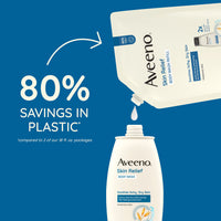 Thumbnail for Aveeno Skin Relief Body Wash Fragrance-Free + Triple Oat Formula, Gentle Daily Cleanser for Sensitive Skin Leaves Itchy, Dry Skin Feeling Soothed & Moisturized, Body Wash Refill, 36 fl. oz
