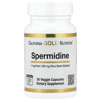 Thumbnail for California Gold Nutrition Spermidine, Rice Germ Extract, 1 mg, 30 Veggie Capsules