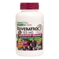 Thumbnail for NaturesPlus Herbal Actives Resveratrol, Extended Release - 120 Tablets - Vegetarian, Gluten Free - 60 Servings