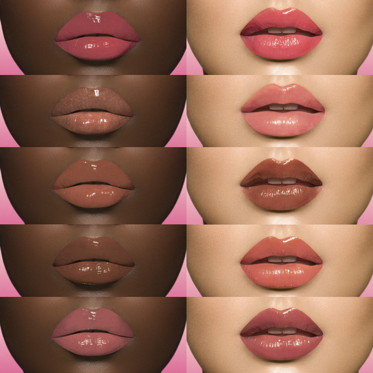 Juvia's Place Candy Shop Lip Gloss: Strawberry N Cream - High-Shine Plumper for a Hydrating & Non-Sticky Glossy Pout, For a Moisturizing and Long-Lasting Creamy Plump & Nourished richly Glow