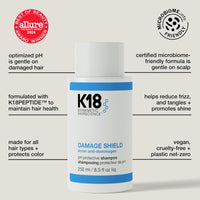Thumbnail for K18 Damage Shield Protective Shampoo, Reduces Frizziness & Tangles, Maintains Hair Health, 8.5 Fl Oz