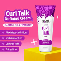 Thumbnail for Not Your Mother's Fragrance-Free Curl Talk Sculpting Gel & Defining Cream (2-Pack) - 6 fl oz - Protein-Free Hair Products for Sensitive Curls