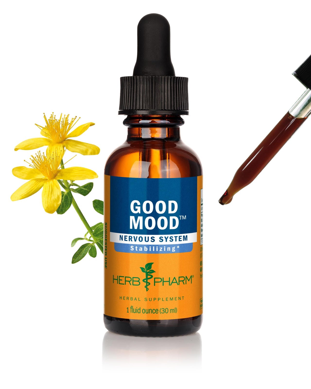 Herb Pharm Good Mood Liquid Herbal Formula with St. John's Wort for Healthy Emotional Balance - 1 Ounce