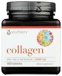 Thumbnail for Youtheory Advanced Collagen with Vitamin C - 6,000 mg Hydrolyzed Collagen Peptides & Amino Acids - Hair, Nails, Joints & Bones Support - 160 Tablets (26-Day Supply)*