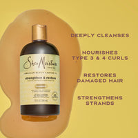Thumbnail for SheaMoisture Strengthen and Restore Shampoo Pure Jamaican Black Castor Oil for Damaged Hair To Cleanse and Nourish Hair 13 fl oz