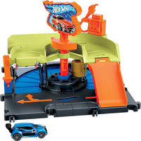 Thumbnail for Hot Wheels City Toy Track Set, Downtown Express Car Wash Playset with 1:64 Scale Vehicle, Foam Roller & Drying Flaps