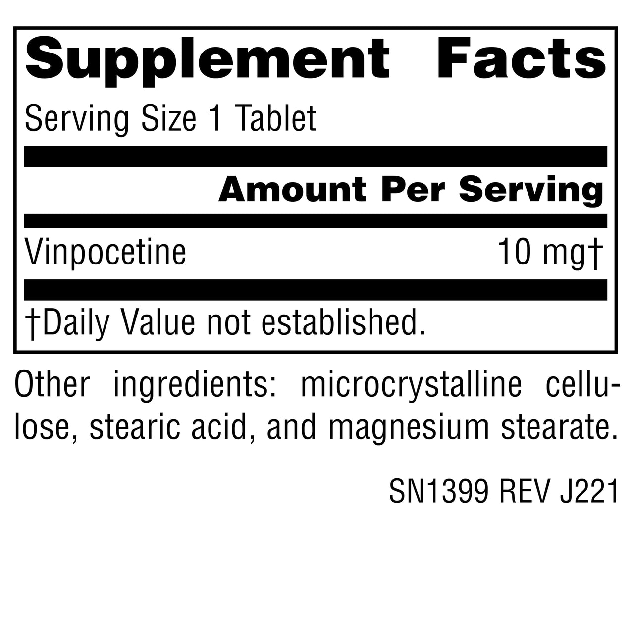 Source Naturals Vinpocetine Tablets, Supports Cognitive Performance*, 10 mg - 120 Tablets