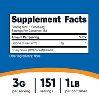 Thumbnail for Nutricost Glycine Powder 1lb - Non-GMO, Gluten Free