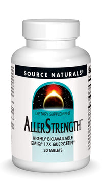 Thumbnail for Source Naturals AllerStrength Fast-Acting Seasonal Immune Support - Highly Bioavailable Quercetin* - 30 Tablets