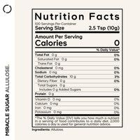 Thumbnail for Codeage Miracle Sugar Allulose Powder - All-purpose Zero Calorie Allulose Sweetener, +3 Month Supply - 0 Net-Carbs - Rare Sugar Alternative to Stevia, Aspartame & Liquid - Non-GMO - 35.27 Oz