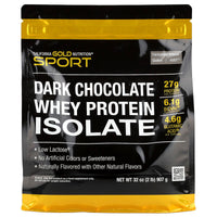 Thumbnail for California Gold Nutrition Sport, Whey Protein Isolate, Dark Chocolate, 2 lb (907 g)