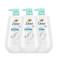 Thumbnail for Dove Body Wash 3 Count Sensitive Skin For 24hr Lotion-Soft Skin Moisturizing Skin Cleanser Gentle Hypoallergenic Formula with No Sulfates No Parabens