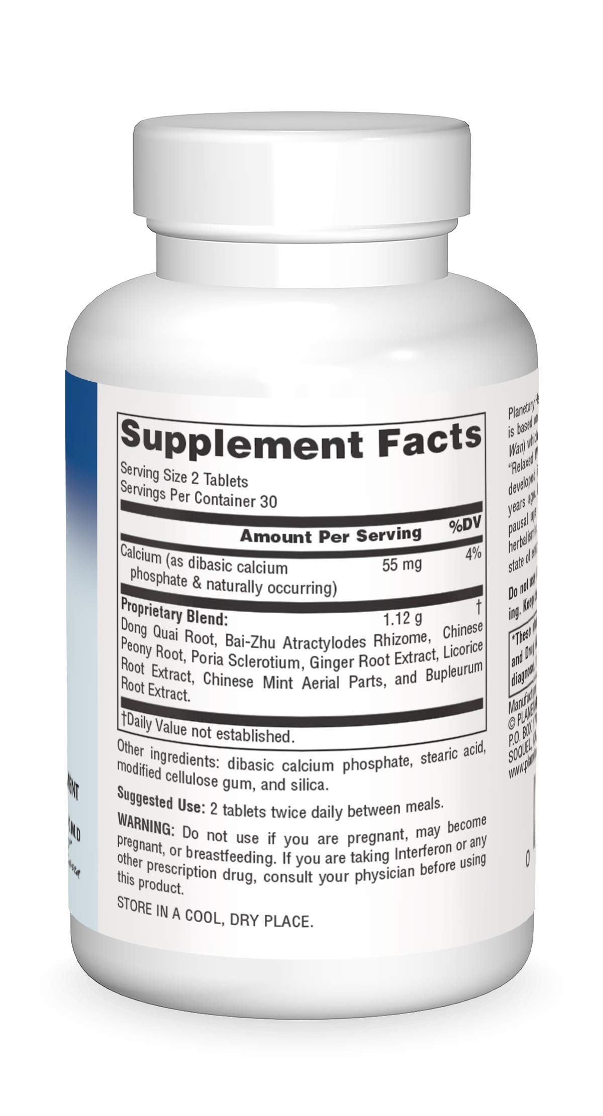 Planetary Herbals Bupleurum Calmative Compound Tablets, 60 Count
