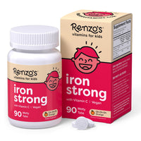 Thumbnail for Renzo's Iron Supplements for Kids, Dissolvable Vegan Iron Supplement with Vitamin C, Sugar Free, Oh-Oh-Oh Orange Flavor, 90 Melty Tabs