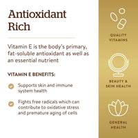 Thumbnail for Solgar Vitamin E 670 mg (1000 IU), 100 Mixed Softgels - Natural Antioxidant, Skin & Immune System Support - Naturally-Sourced Vitamin E - Gluten Free, Dairy Free - 100 Servings