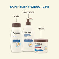 Thumbnail for Aveeno Skin Relief Fragrance-Free Moisturizing Lotion for Sensitive Skin, with Natural Shea Butter & Triple Oat Complex, Unscented Therapeutic Body Lotion for Itchy, Extra-Dry Skin, 18 fl. oz