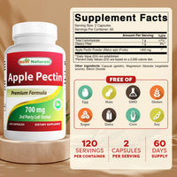 Thumbnail for Best Naturals Apple Pectin 700 mg 120 Capsules