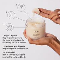 Thumbnail for OUAI Scalp & Body Scrub, Melrose Place - Exfoliating Body Scrub with Sugar & Coconut Oil Blend for Smooth, Moisturized Skin - Gentle Scalp Exfoliator for Removing Product Build Up (8.8 Oz)