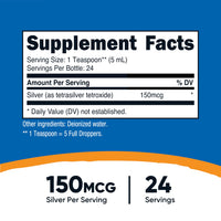 Thumbnail for Nutricost Colloidal Silver 4oz - Cobalt Blue Glass Bottles, Bio-Active Colloidal Silver