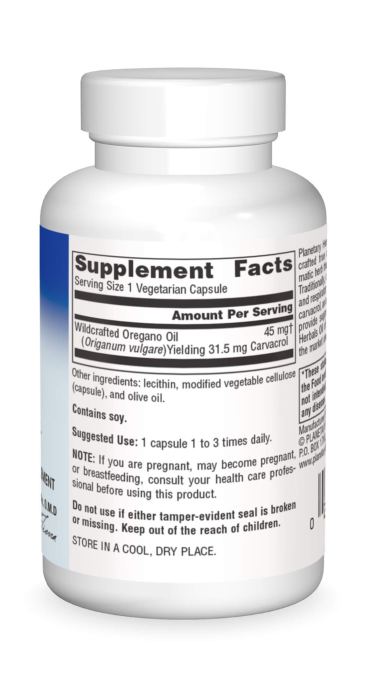 Planetary Herbals Oil of Oregano Capsules, 30 Count