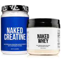 Thumbnail for NAKED Whey Protein Powder 1LB (15 Servings) Pure Micronized Creatine Monohydrate 500g (100 Servings) – Grass-Fed; Bulk; Non-GMO; Gluten Free; Soy Free